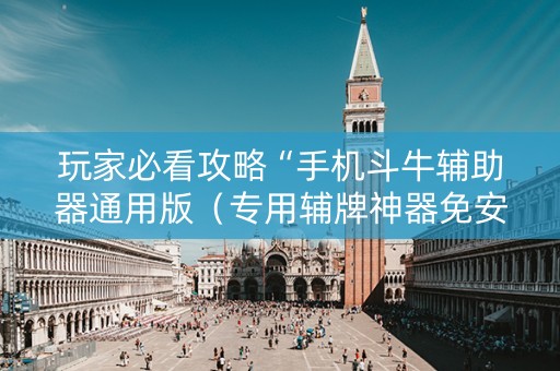 玩家必看攻略“手机斗牛辅助器通用版（专用辅牌神器免安装）