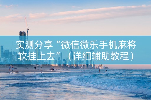 实测分享“微信微乐手机麻将软挂上去”（详细辅助教程）-哔哩哔哩