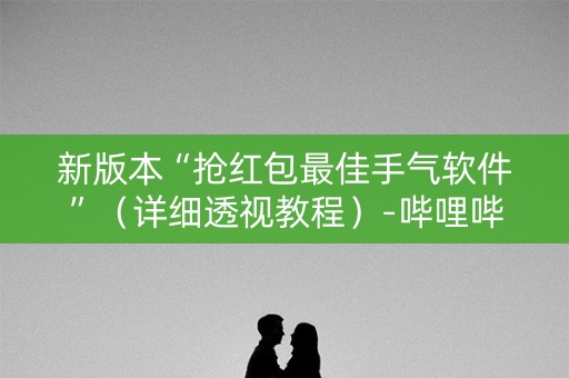 新版本“抢红包最佳手气软件”（详细透视教程）-哔哩哔哩