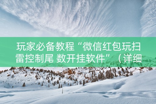 玩家必备教程“微信红包玩扫雷控制尾 数开挂软件”（详细透视教程）-哔哩哔哩