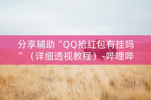 分享辅助“QQ抢红包有挂吗”（详细透视教程）-哔哩哔哩