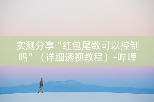 实测分享“红包尾数可以控制吗”（详细透视教程）-哔哩哔哩