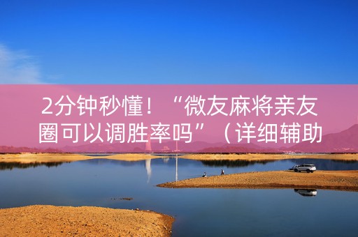 2分钟秒懂！“微友麻将亲友圈可以调胜率吗”（详细辅助教程）-哔哩哔哩