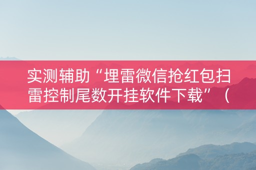 实测辅助“埋雷微信抢红包扫雷控制尾数开挂软件下载”（详细透视教程）-哔哩哔哩