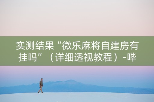 实测结果“微乐麻将自建房有挂吗”（详细透视教程）-哔哩哔哩