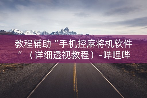 教程辅助“手机控麻将机软件”（详细透视教程）-哔哩哔哩