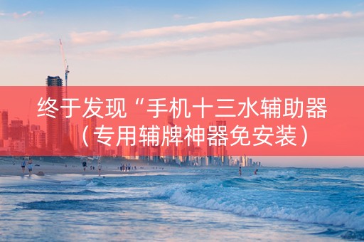 终于发现“手机十三水辅助器（专用辅牌神器免安装）