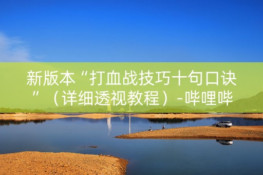 新版本“打血战技巧十句口诀”（详细透视教程）-哔哩哔哩