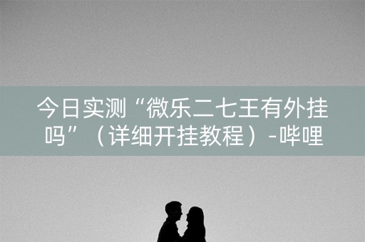今日实测“微乐二七王有外挂吗”（详细开挂教程）-哔哩哔哩