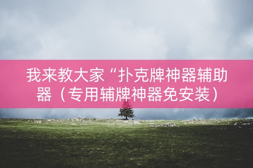 我来教大家“扑克牌神器辅助器（专用辅牌神器免安装）