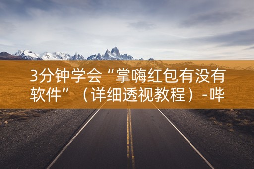 3分钟学会“掌嗨红包有没有软件”（详细透视教程）-哔哩哔哩