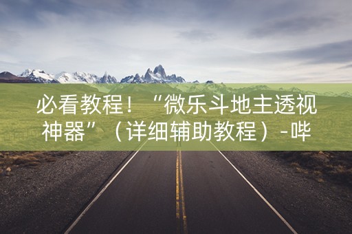 必看教程！“微乐斗地主透视神器”（详细辅助教程）-哔哩哔哩