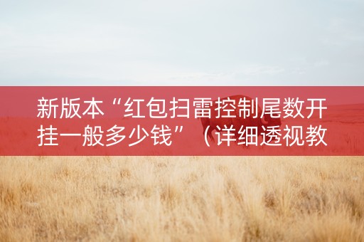 新版本“红包扫雷控制尾数开挂一般多少钱”（详细透视教程）-哔哩哔哩