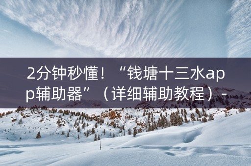 2分钟秒懂！“钱塘十三水app辅助器”（详细辅助教程）-哔哩哔哩