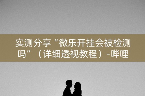 实测分享“微乐开挂会被检测吗”（详细透视教程）-哔哩哔哩