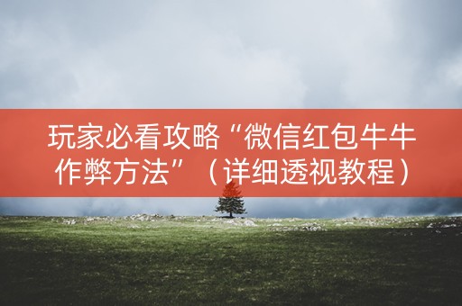 玩家必看攻略“微信红包牛牛作弊方法”（详细透视教程）-哔哩哔哩