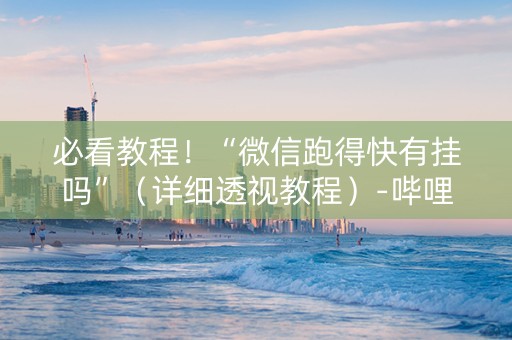 必看教程！“微信跑得快有挂吗”（详细透视教程）-哔哩哔哩