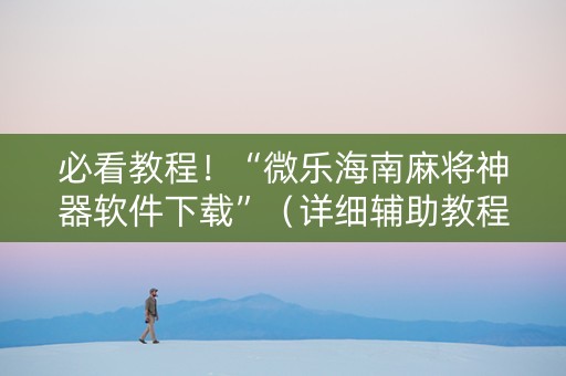 必看教程！“微乐海南麻将神器软件下载”（详细辅助教程）-哔哩哔哩