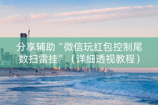 分享辅助“微信玩红包控制尾数扫雷挂”（详细透视教程）-哔哩哔哩