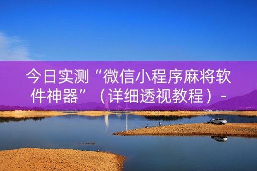今日实测“微信小程序麻将软件神器”（详细透视教程）-哔哩哔哩