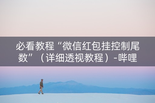 必看教程“微信红包挂控制尾数”（详细透视教程）-哔哩哔哩