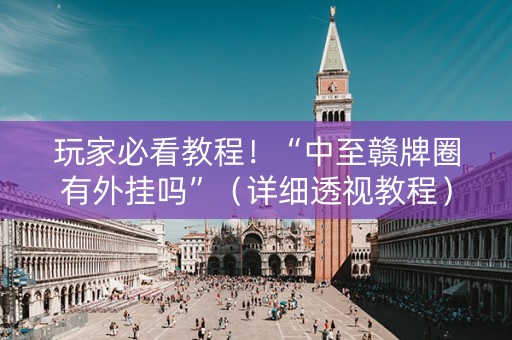 玩家必看教程！“中至赣牌圈有外挂吗”（详细透视教程）-哔哩哔哩