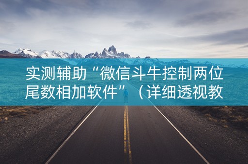 实测辅助“微信斗牛控制两位尾数相加软件”（详细透视教程）-哔哩哔哩