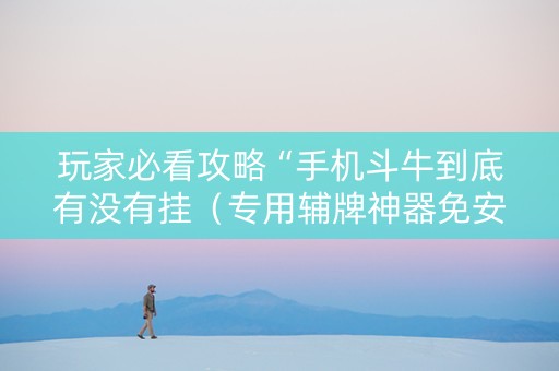 玩家必看攻略“手机斗牛到底有没有挂（专用辅牌神器免安装）