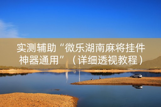 实测辅助“微乐湖南麻将挂件神器通用”（详细透视教程）-哔哩哔哩