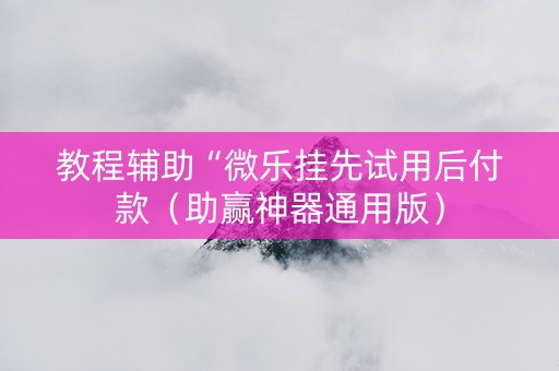 教程辅助“微乐挂先试用后付款（助赢神器通用版）