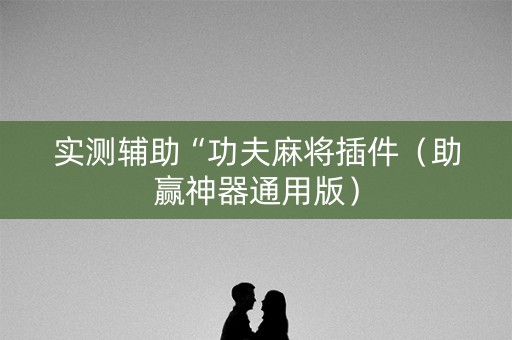 实测辅助“功夫麻将插件（助赢神器通用版）