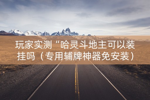 玩家实测“哈灵斗地主可以装挂吗（专用辅牌神器免安装）