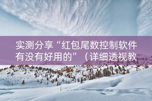 实测分享“红包尾数控制软件有没有好用的”（详细透视教程）-哔哩哔哩