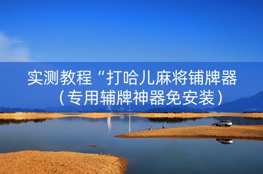 实测教程“打哈儿麻将铺牌器（专用辅牌神器免安装）