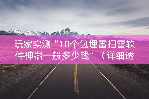 玩家实测“10个包埋雷扫雷软件神器一般多少钱”（详细透视教程）-哔哩哔哩