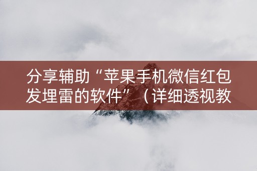 分享辅助“苹果手机微信红包发埋雷的软件”（详细透视教程）-哔哩哔哩