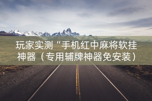 玩家实测“手机红中麻将软挂神器（专用辅牌神器免安装）