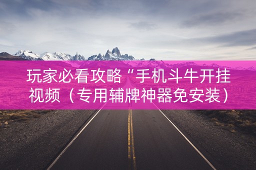 玩家必看攻略“手机斗牛开挂视频（专用辅牌神器免安装）