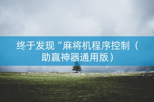 终于发现“麻将机程序控制（助赢神器通用版）