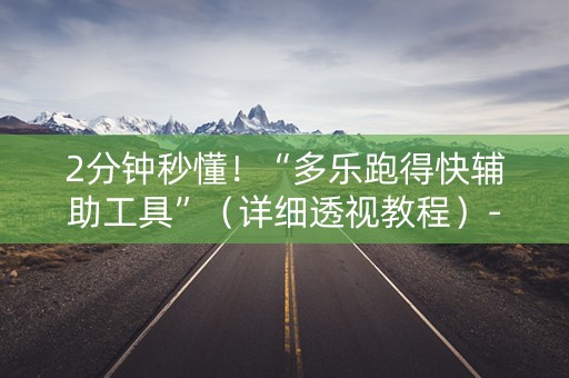 2分钟秒懂！“多乐跑得快辅助工具”（详细透视教程）-哔哩哔哩
