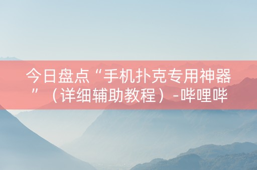 今日盘点“手机扑克专用神器”（详细辅助教程）-哔哩哔哩