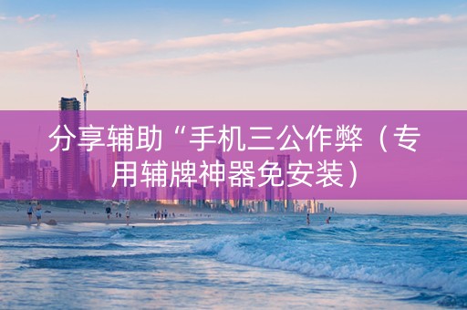 分享辅助“手机三公作弊（专用辅牌神器免安装）