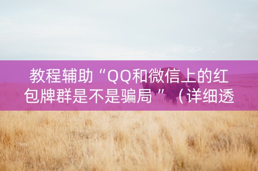 教程辅助“QQ和微信上的红包牌群是不是骗局 ”（详细透视教程）-哔哩哔哩