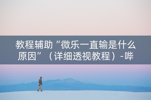 教程辅助“微乐一直输是什么原因”（详细透视教程）-哔哩哔哩