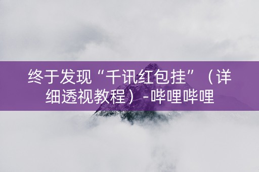 终于发现“千讯红包挂”（详细透视教程）-哔哩哔哩