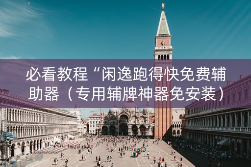 必看教程“闲逸跑得快免费辅助器（专用辅牌神器免安装）