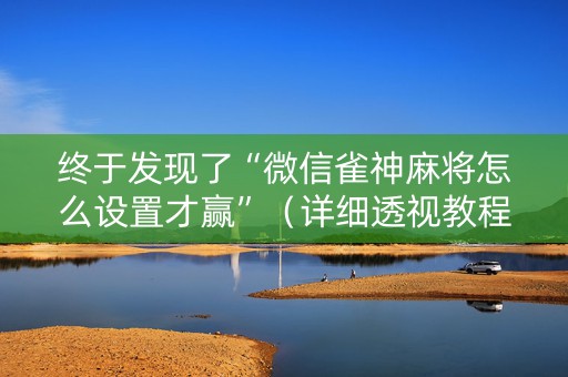 终于发现了“微信雀神麻将怎么设置才赢”（详细透视教程）-哔哩哔哩