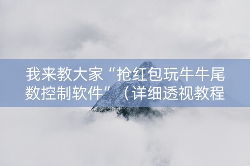 我来教大家“抢红包玩牛牛尾数控制软件”（详细透视教程）-哔哩哔哩