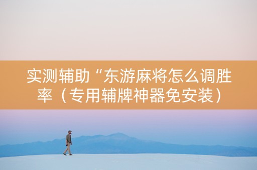 实测辅助“东游麻将怎么调胜率（专用辅牌神器免安装）