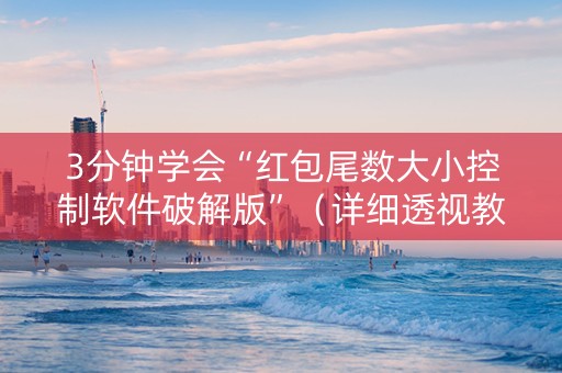 3分钟学会“红包尾数大小控制软件破解版”（详细透视教程）-哔哩哔哩